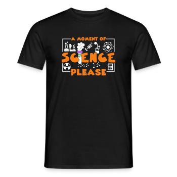 Science A Moment of Science - Men's T-Shirt - black - Front - AI Model Male 178 light (178cm)