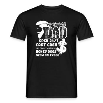 Fête des pères The Bank Of Dad - T-shirt homme - noir - Devant - AI Model Male 178 light (178cm)