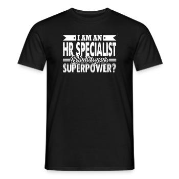 HR Specialist I Am An HR Specialist - Men's T-Shirt - black - Front - AI Model Male 178 light (178cm)
