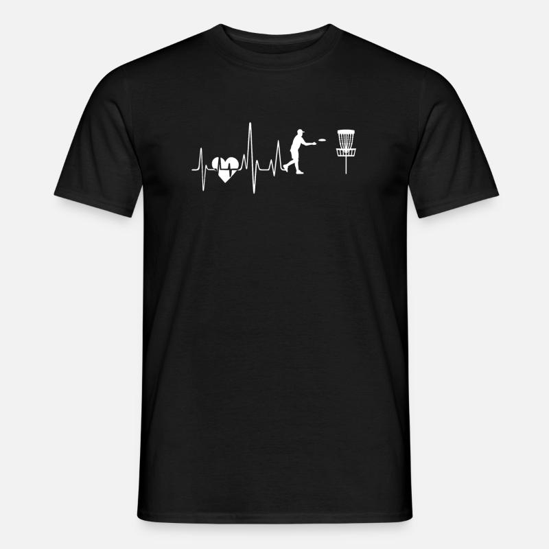 Discgolf Discgolf Herzschlag - Männer T-Shirt - Schwarz