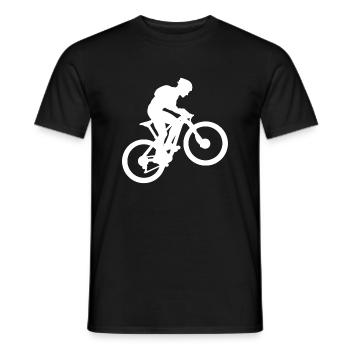 Fahrrad Mountainbike Biken - Männer T-Shirt - Schwarz - Vorne - AI Model Male 178 light (178cm)