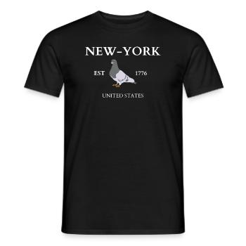 NEW YORK - T-shirt homme - noir - Devant - AI Model Male 178 light (178cm)