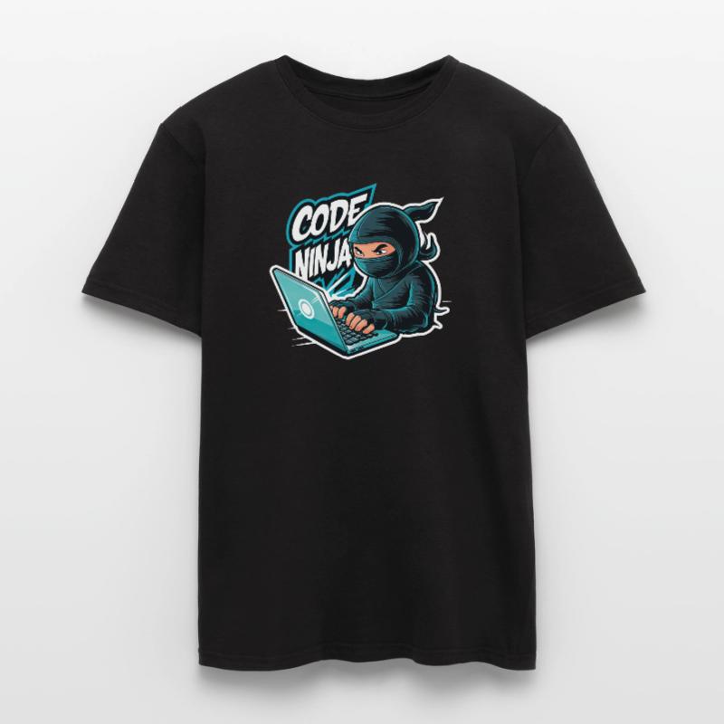Code Ninja Programmierer Software Entwickler Männer T-Shirt