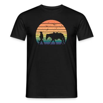 Retro Vintage Horseman Pferd Lover Reiter Geschenk - Männer T-Shirt - Schwarz - Vorne - AI Model Male 178 light (178cm)