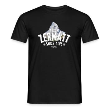 Zermatt Alpes suisses - T-shirt homme - noir - Devant - AI Model Male 178 light (178cm)