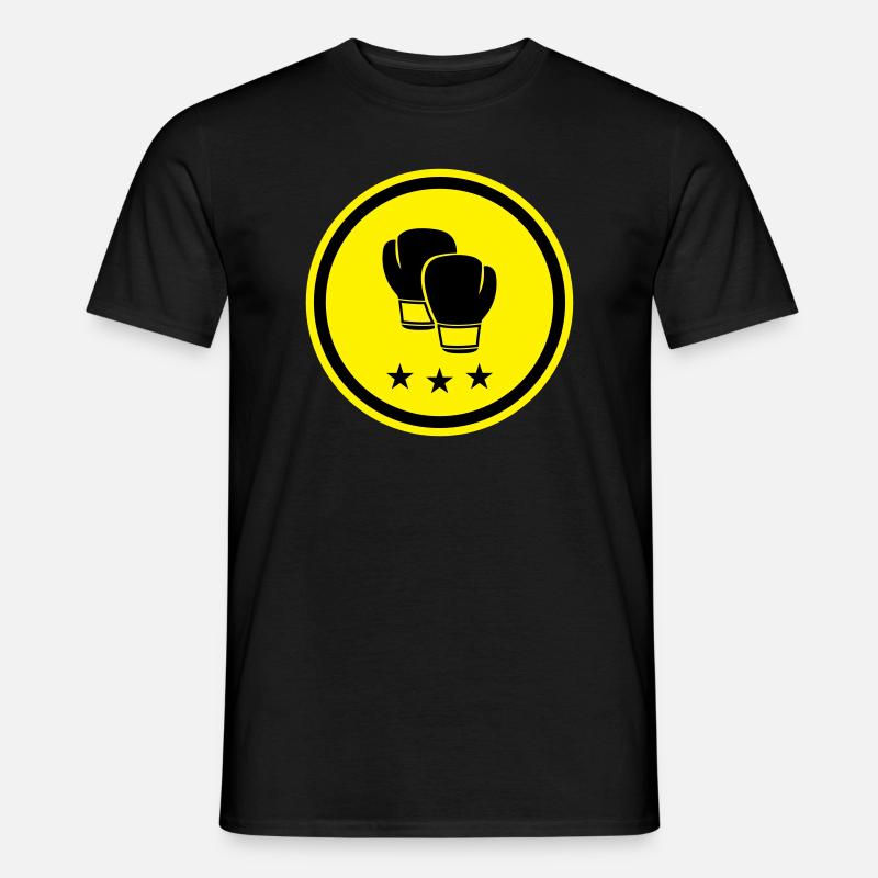 Boxhandschuhe - Männer T-Shirt - Schwarz