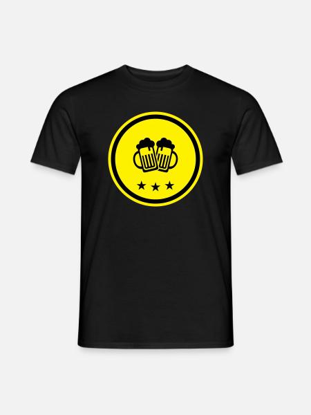 Verre à bière grillé - T-shirt homme - noir