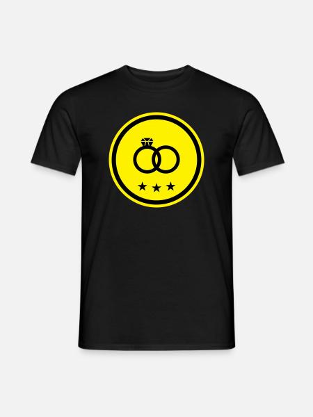Eheringe Ring Hochzeit - Männer T-Shirt - Schwarz