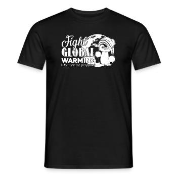Earth Day Fight Global Warming - Men's T-Shirt - black - Front - AI Model Male 178 light (178cm)