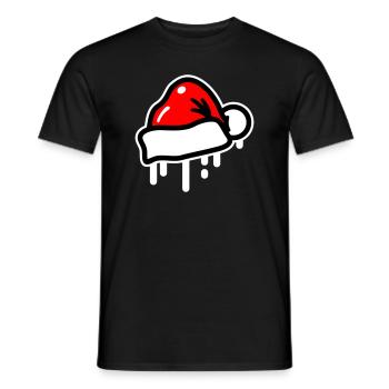 Chapeau de Noël Symbole de Noël Noël - T-shirt homme - noir - Devant - AI Model Male 178 light (178cm)