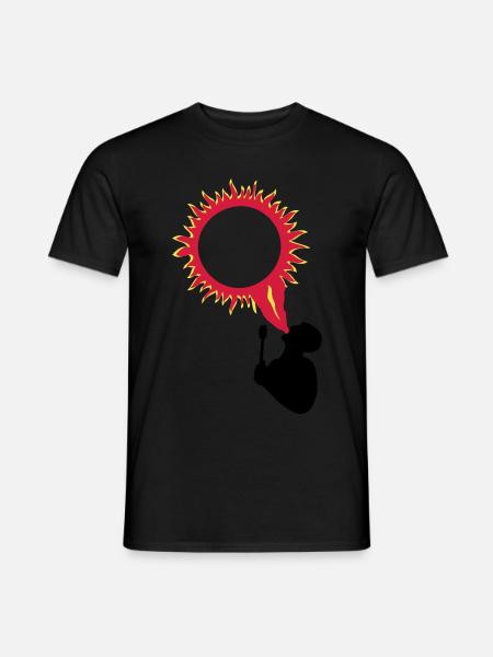 Feuerspucker - Männer T-Shirt - Schwarz