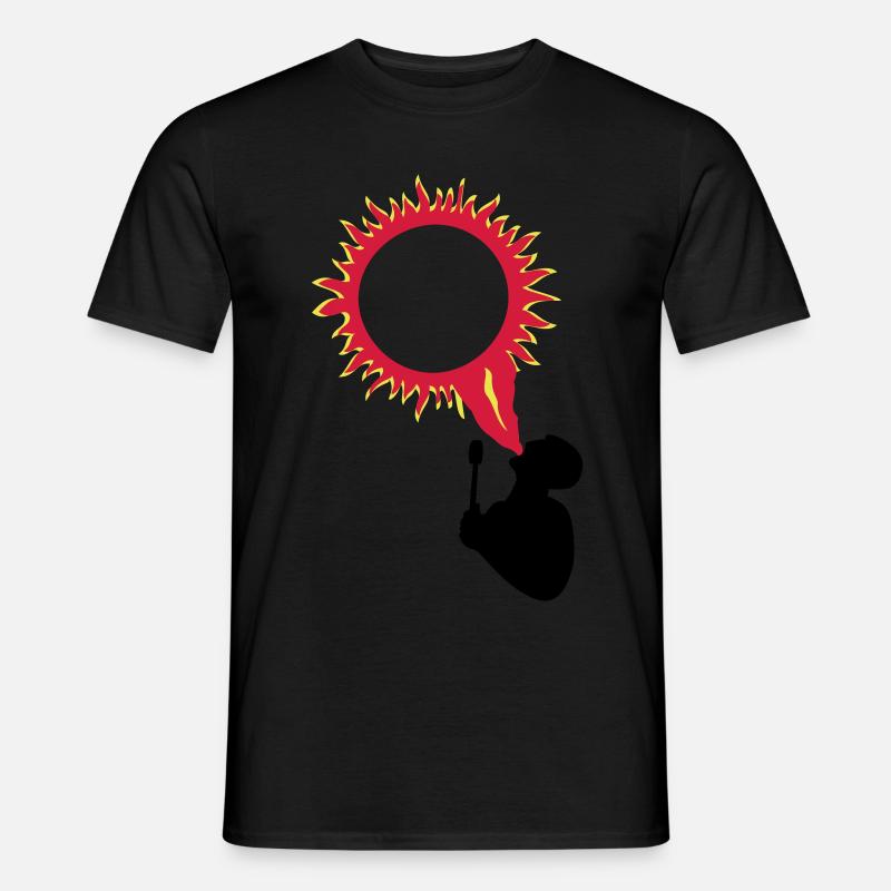 Feuerspucker - Männer T-Shirt - Schwarz