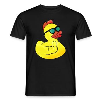 Rubber Duck Cool Bathing Duck - Men's T-Shirt - black - Front - AI Model Male 178 light (178cm)