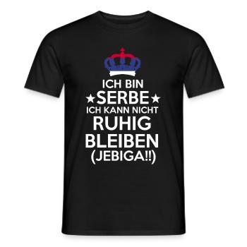 Serbe Balkan Jugoslawien Serbin Srbija Jugo Serbie - Männer T-Shirt - Schwarz - Vorne - AI Model Male 178 light (178cm)