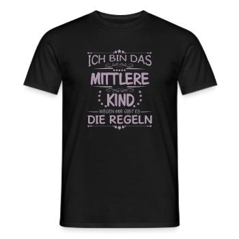 Familie Kinder mittleres Kind - Männer T-Shirt - Schwarz - Vorne - AI Model Male 178 light (178cm)