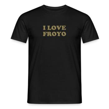 I love frozen yogurt - Men's T-Shirt - black - Front - AI Model Male 178 light (178cm)