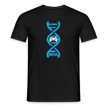 Gaming is my DNA gaming controller - Men's T-Shirt - black - Front - AI Model Male 178 light (178cm)