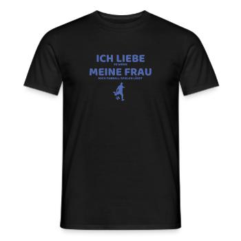 fußball ich liebe meine frau - Männer T-Shirt - Schwarz - Vorne - AI Model Male 178 light (178cm)