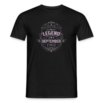 Geschenkideen zum Geburtstag September 1962 - Männer T-Shirt - Schwarz - Vorne - AI Model Male 178 light (178cm)