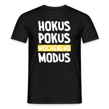 Hokus Pokus Wochenend Modus - Männer T-Shirt - Schwarz - Vorne - AI Model Male 178 light (178cm)