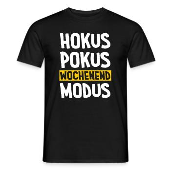 Hokus Pokus Wochenend Modus - Männer T-Shirt - Schwarz - Vorne - AI Model Male 178 light (178cm)
