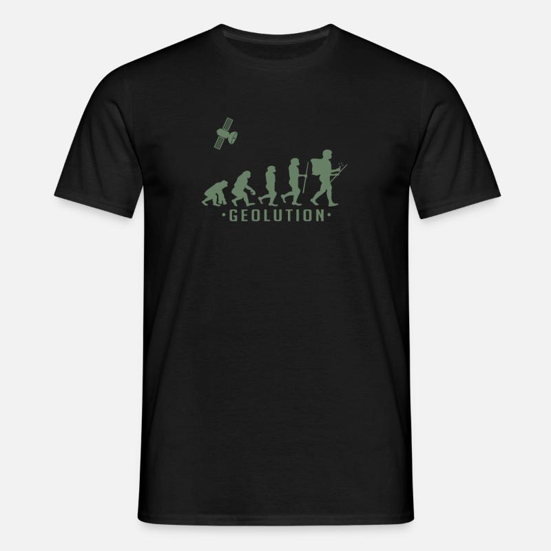 Geocaching evolution Shirt Geolution - Men's T-Shirt - black