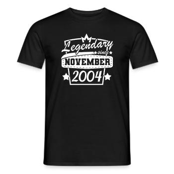 Geschenke zum Geburtstag November 2004 Sprüche - Männer T-Shirt - Schwarz - Vorne - AI Model Male 178 light (178cm)