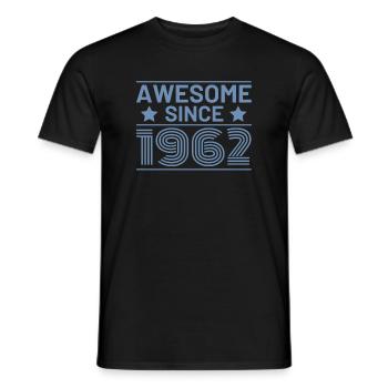 Awesome since 1962 60th birthday retro - Men's T-Shirt - black - Front - AI Model Male 178 light (178cm)