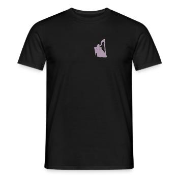 Harp Harp Player Women Pocket Design - Men's T-Shirt - black - Front - AI Model Male 178 light (178cm)