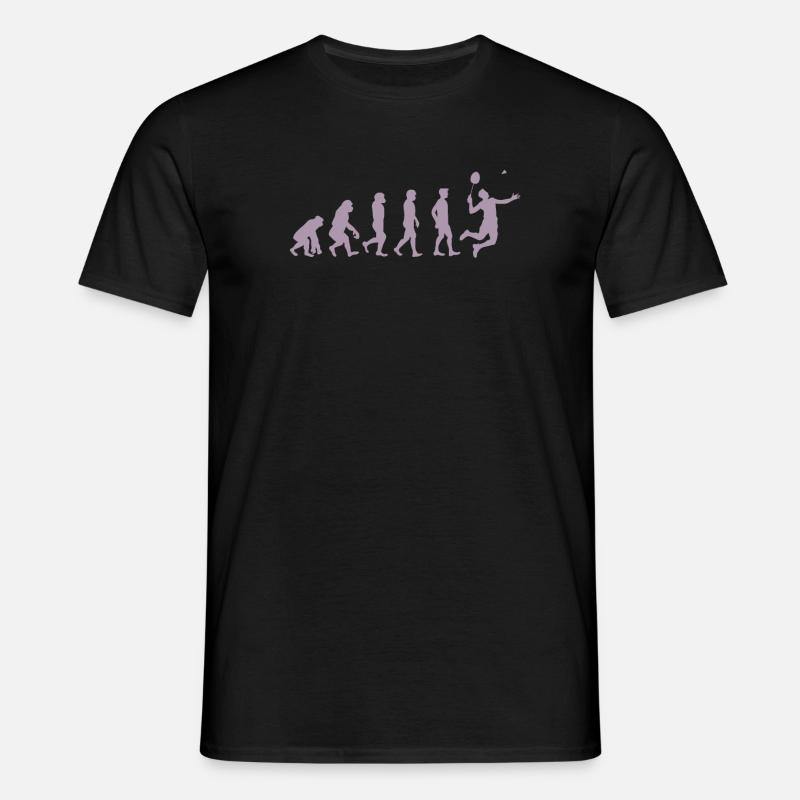 Badminton Evolution Gift - Men's T-Shirt - black