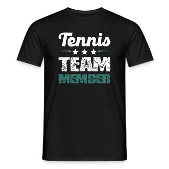 Tennis Team - Männer T-Shirt - Schwarz - Vorne - AI Model Male 178 light (178cm)