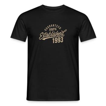 Guaranteed Established and Published in the Year - Men's T-Shirt - black - Front - AI Model Male 178 light (178cm)