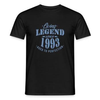 Légende vivante depuis 1993 Anniversaire Moderne - T-shirt homme - noir - Devant - AI Model Male 178 light (178cm)