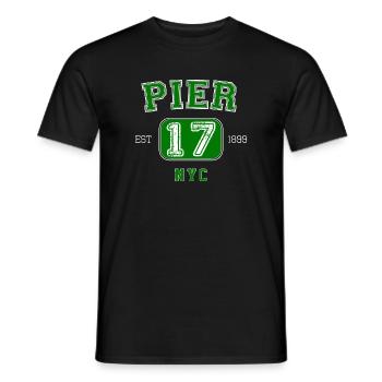 Pier 17 Gift Athletic Design Gift - Men's T-Shirt - black - Front - AI Model Male 178 light (178cm)