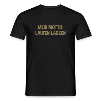 Mein Motto: laufen lassen - Männer T-Shirt - Schwarz - Vorne - AI Model Male 178 light (178cm)