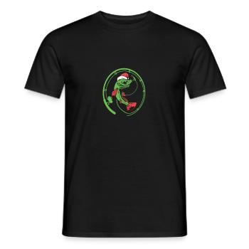 Noël Pêcheur Poisson Truite de brochet - T-shirt homme - noir - Devant - AI Model Male 178 light (178cm)