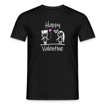 Joyeuse Saint-Valentin Coeur Cadeau Amour - T-shirt homme - noir - Devant - AI Model Male 178 light (178cm)