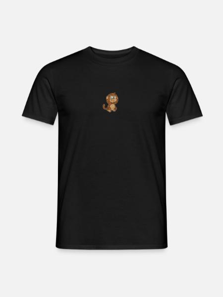 cute monkey ears closed - Men's T-Shirt - black