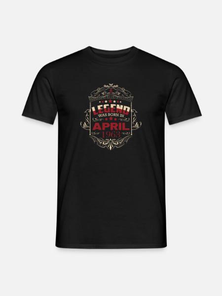 Geschenke zum Geburtstag April 1963 - Männer T-Shirt - Schwarz