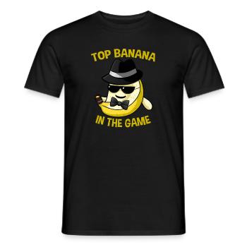 Banana Mafia Lunettes de soleil Noeud papillon haut banane dans le - T-shirt homme - noir - Devant - AI Model Male 178 light (178cm)
