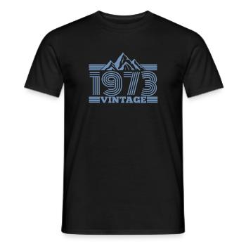 1973 Geburtstag Berge Wandern Klettern - Männer T-Shirt - Schwarz - Vorne - AI Model Male 178 light (178cm)