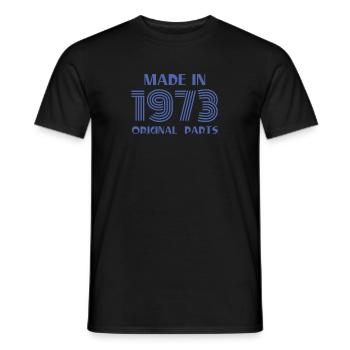 Made in 1973 All Original Parts - Männer T-Shirt - Schwarz - Vorne - AI Model Male 178 light (178cm)