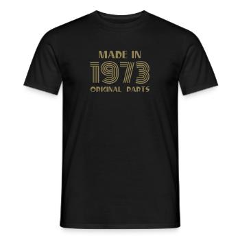 Made in 1973 All Original Parts - Männer T-Shirt - Schwarz - Vorne - AI Model Male 178 light (178cm)