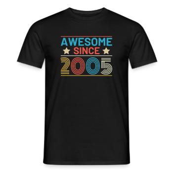 Geburtstag Awesome seit 2005 - Männer T-Shirt - Schwarz - Vorne - AI Model Male 178 light (178cm)