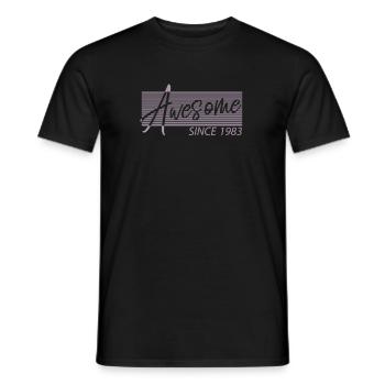 1983 Retro Geburtstag Sprüche - Männer T-Shirt - Schwarz - Vorne - AI Model Male 178 light (178cm)