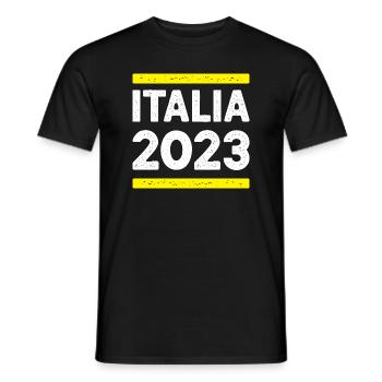 Italia 2023 - Männer T-Shirt - Schwarz - Vorne - AI Model Male 178 light (178cm)
