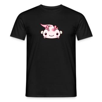Cute axolotl design in kawaii style - Men's T-Shirt - black - Front - AI Model Male 178 light (178cm)