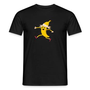 Sweet Kawaii Banana - Jogging, Sprinting, Marathon - Men's T-Shirt - black - Front - AI Model Male 178 light (178cm)