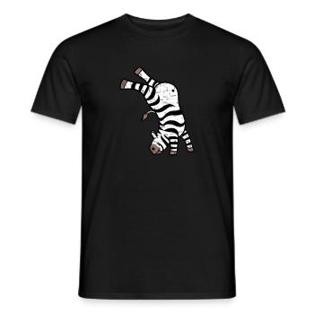 Kawaii Zebra Handstand Design - Männer T-Shirt - Schwarz - Vorne - AI Model Male 178 light (178cm)