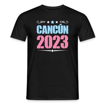 Cancun 2023 - Men's T-Shirt - black - Front - AI Model Male 178 light (178cm)